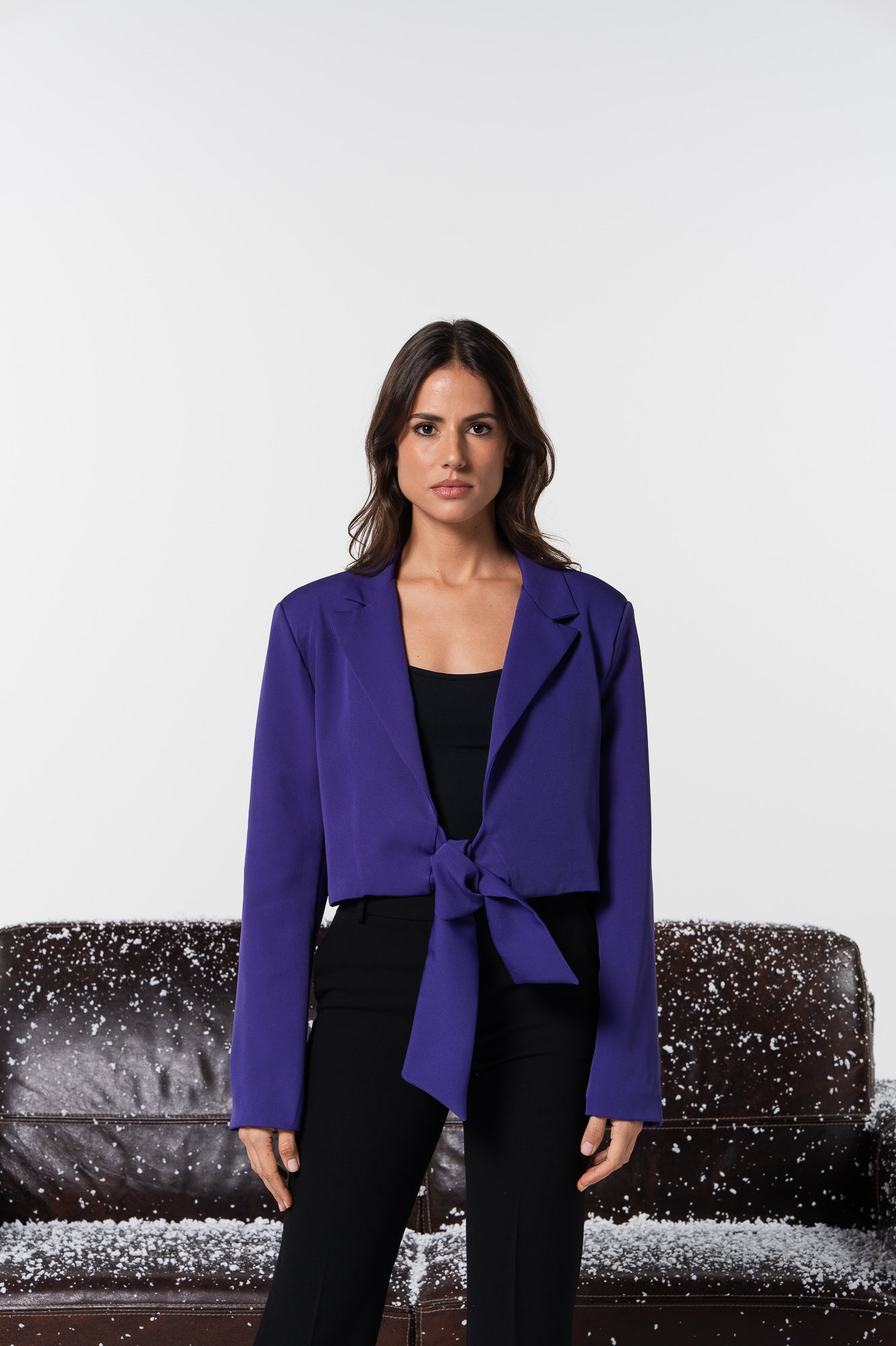 Blazer Cropped Roxo